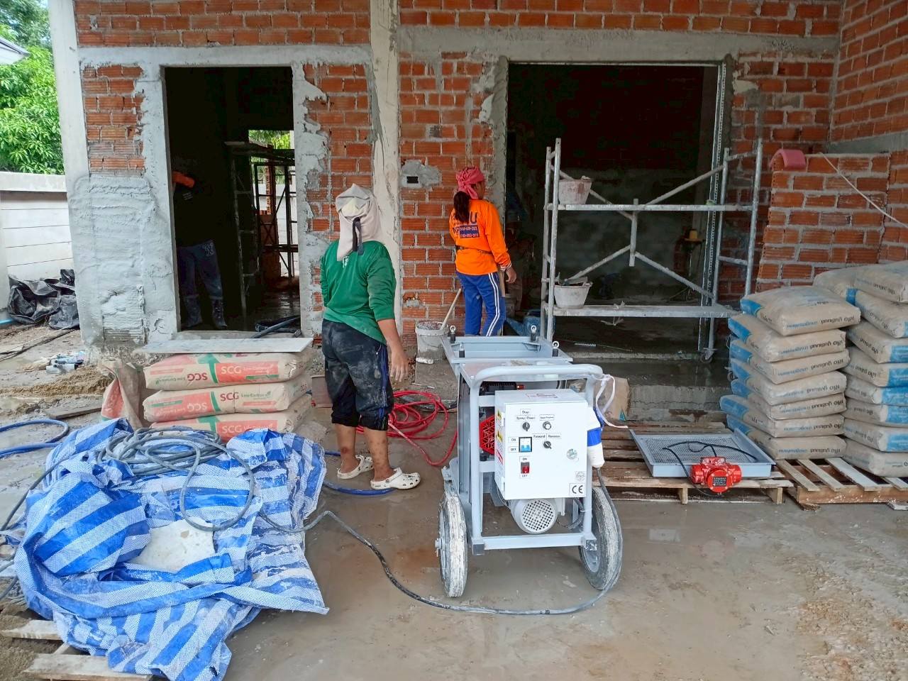 เช่าเครื่องพ่นปูนฉาบ กาญจนบุรี