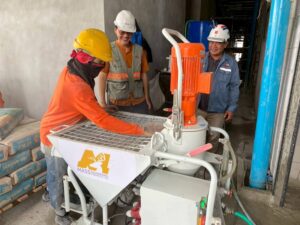 บริการเช่าเครื่องพ่นปูน Mass Engineering