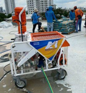 เครื่องพ่นปูน Mass Engineering - จำหน่าย เครื่องพ่นปูน