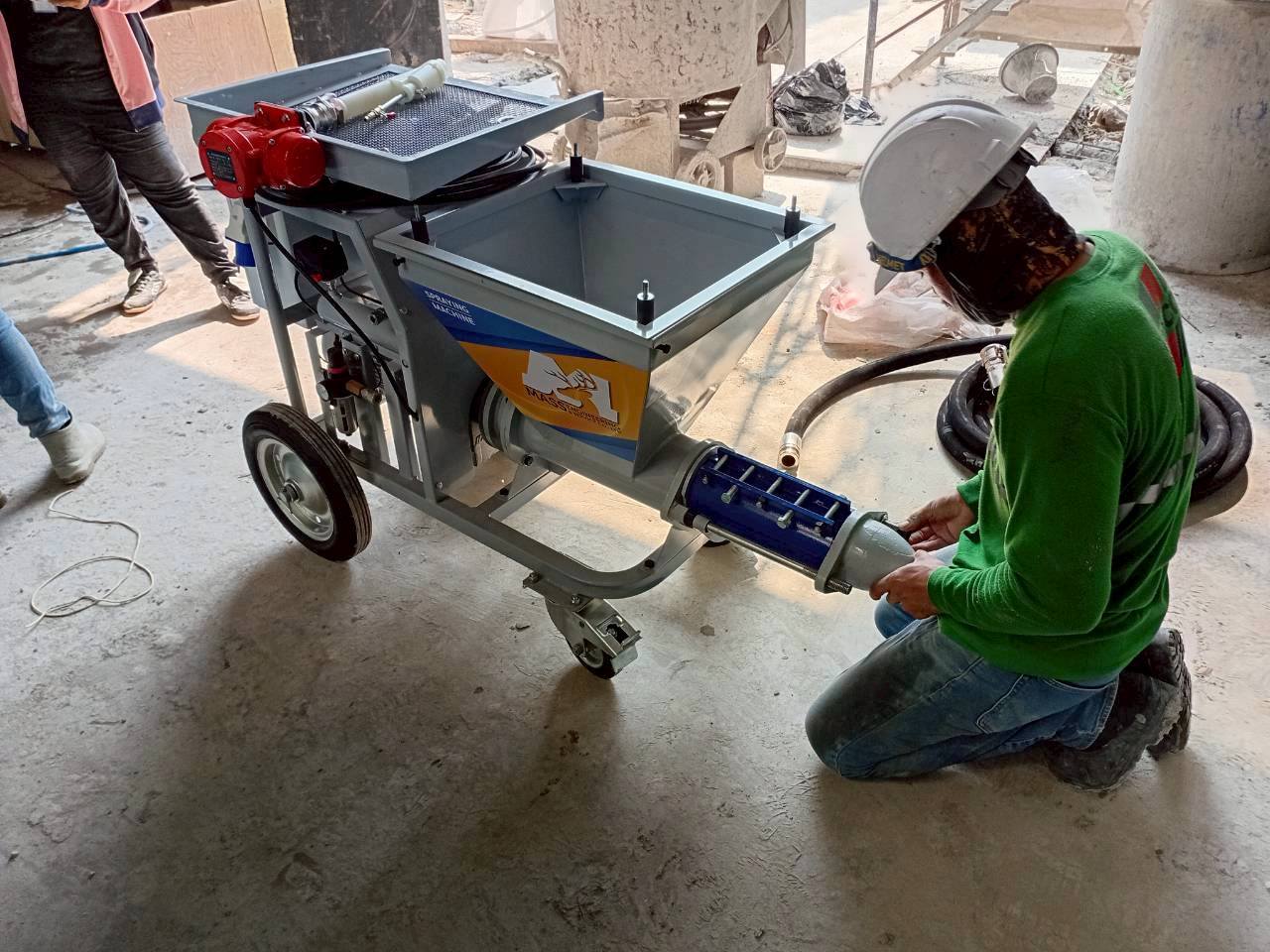 ไซต์งานเขตออนนุช เช่าเครื่องพ่นปูน