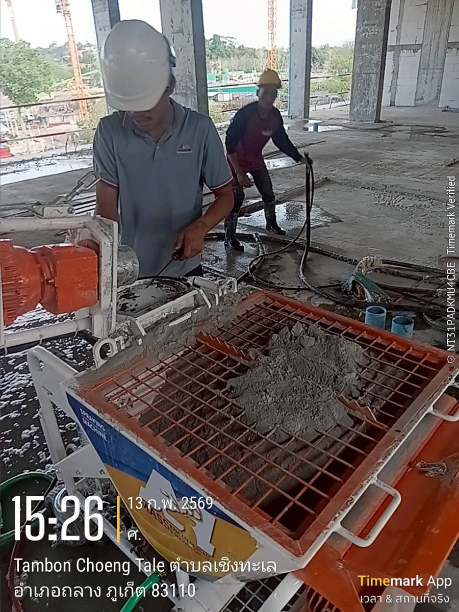 ลูกค้าภูเก็ตซื้อเครื่องพ่นปูน