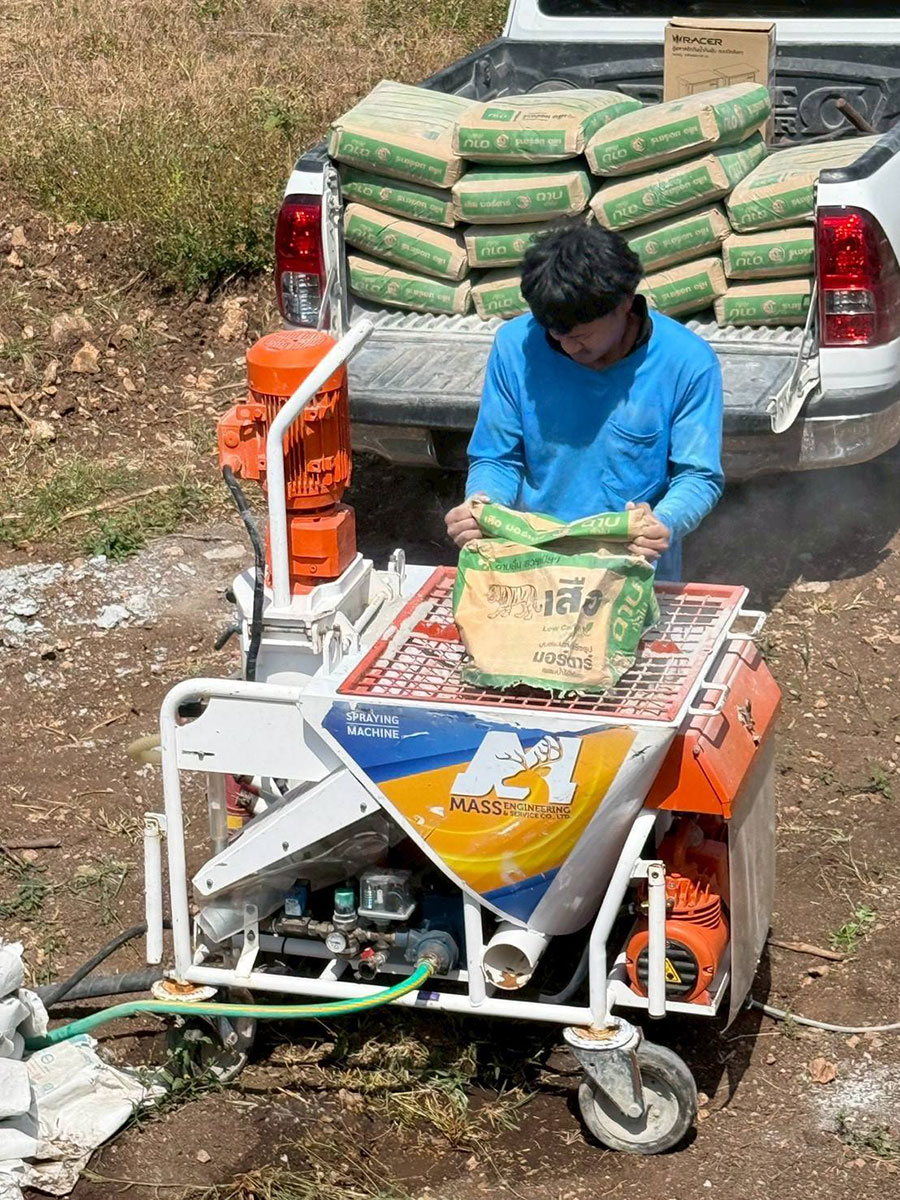 งานฉาบกำเเพง ไซต์งาน โคราช