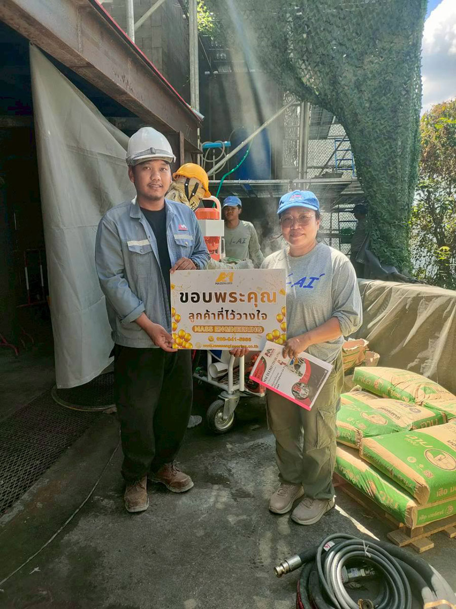 ลูกค้าจากภูเก็ต วื้อเครื่องพ่นปูน