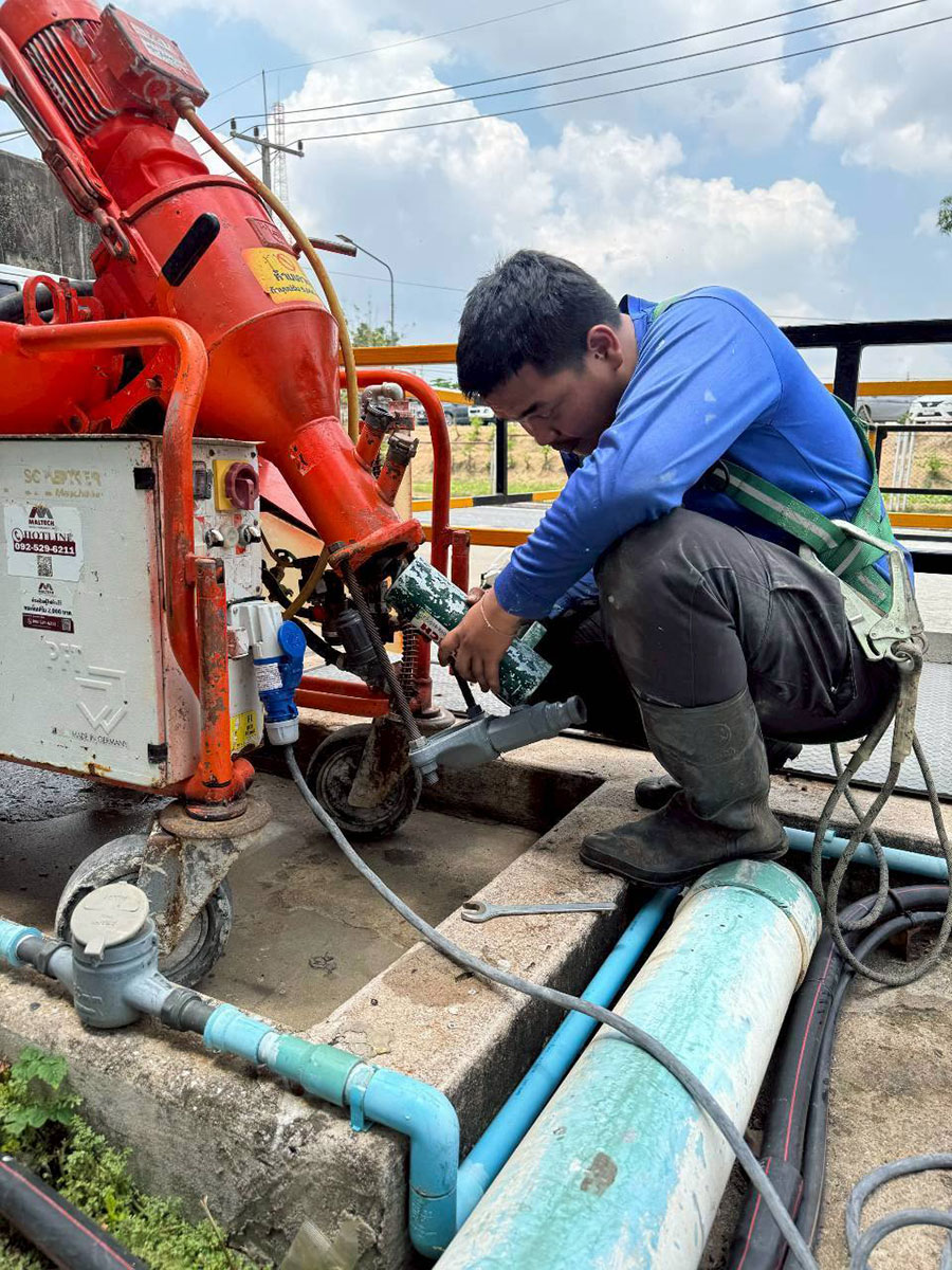 เช่าเครื่องพ่นปูน ไซต์งานจ.ระยอง