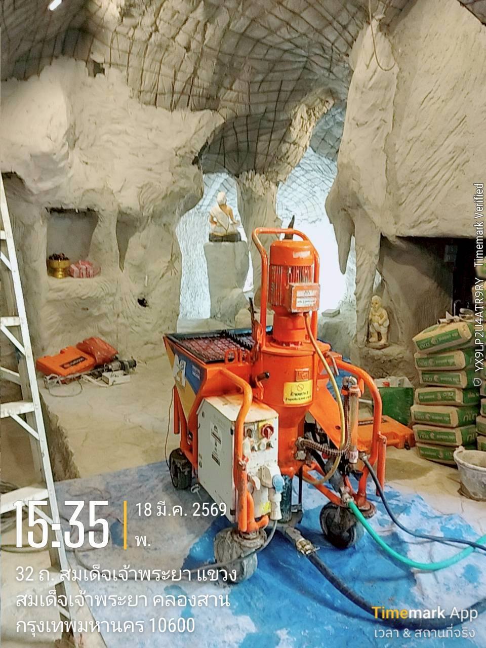 งานพ่นปูนที่ วัดพิชัยญาติ กทม. กับ 3 วัน พ่นถ้ำ หินงอก หินย้อย