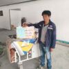 ไซต์งานลาดกระบัง กับเครื่องพ่นปูน