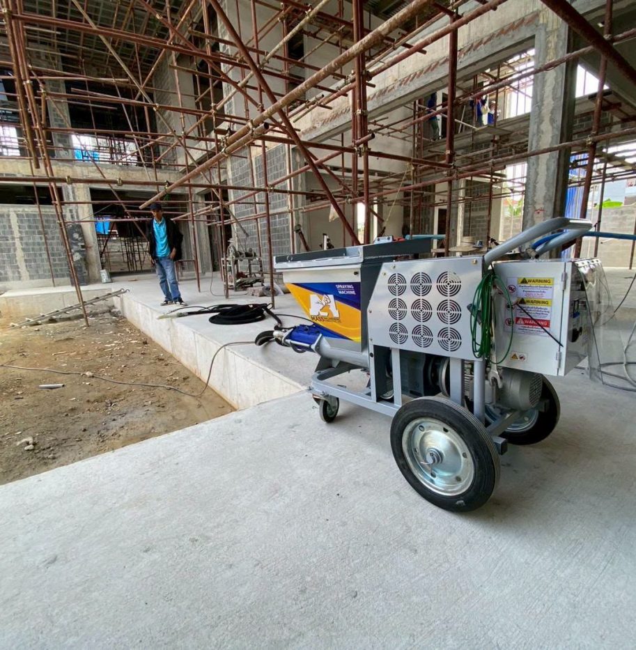 ลูกค้า จ.ปทุมธานี ซื้อเครื่องพ่นปูนสุดคุ้ม รุ่น MS35 | Mass Engineering