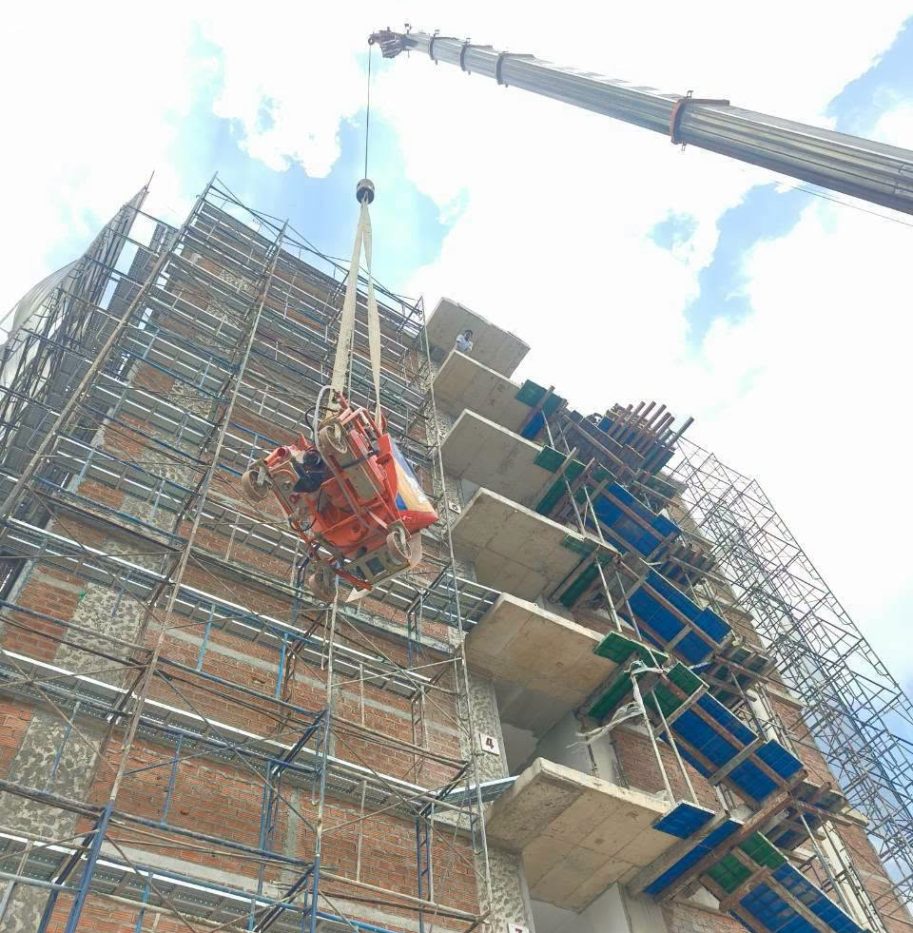 ไซต์งานประจวบคีรีขันธ์ เช่าเครื่องพ่นปูน | Mass Engineering