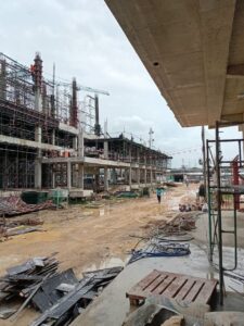 ไซต์งานราชบุรี เช่าเครื่องพ่นปูน | Mass Engineering